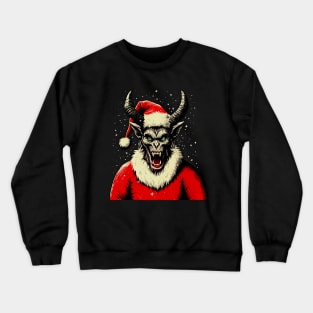 Vintage Krampus Christmas Holiday Horror Graphic Crewneck Sweatshirt